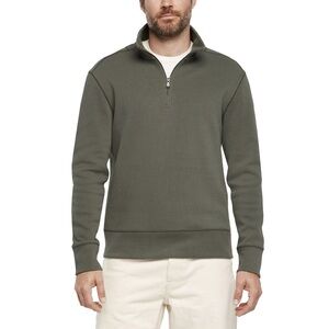 Banana Republic Mens Sweater Green Medium Quarter Zip Long Sleeve Cotton Classic